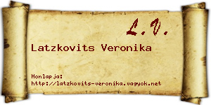 Latzkovits Veronika névjegykártya